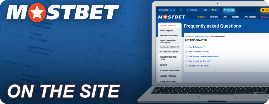 Mostbet FAQ section