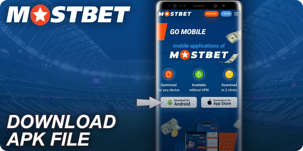 Click the button to download the application Mostbet