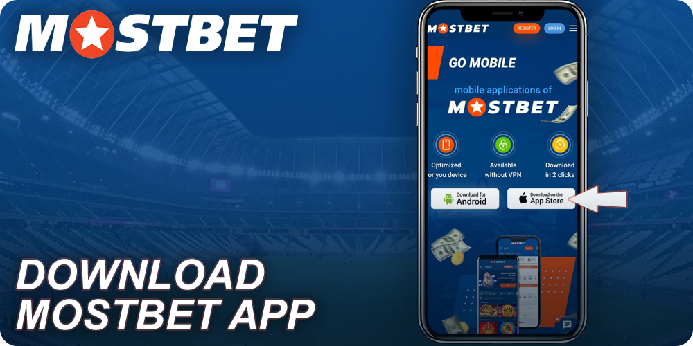 Click the button to download the Mostbet app for iOS