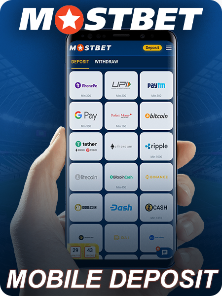 Instructions for Indians on how to make a deposit from a mobile phone to Mostbet