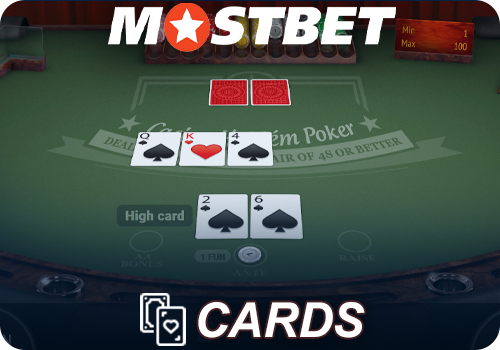 Play cards games at Mostbet casino