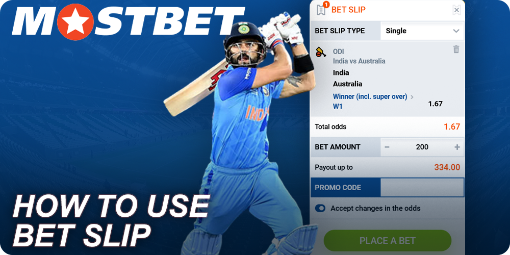 How to use Bet Slip at Mostbet