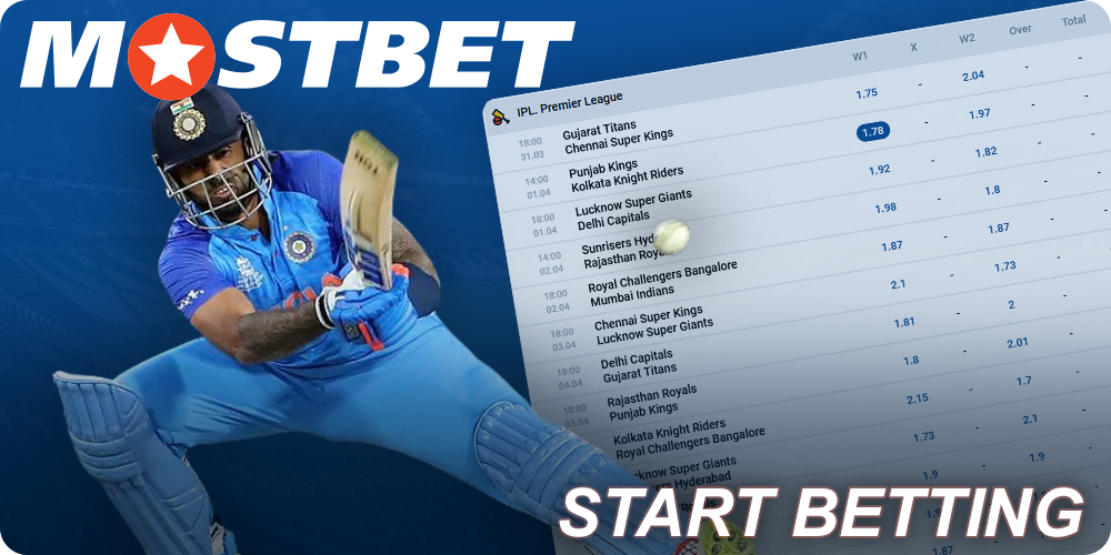 Instructions on how to start betting at Mostbet