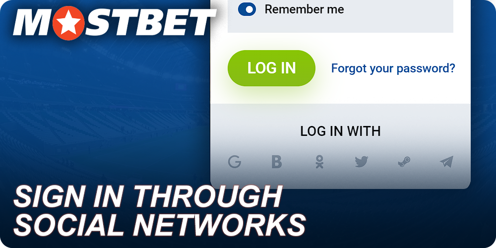 Login to Mostbet using social networks