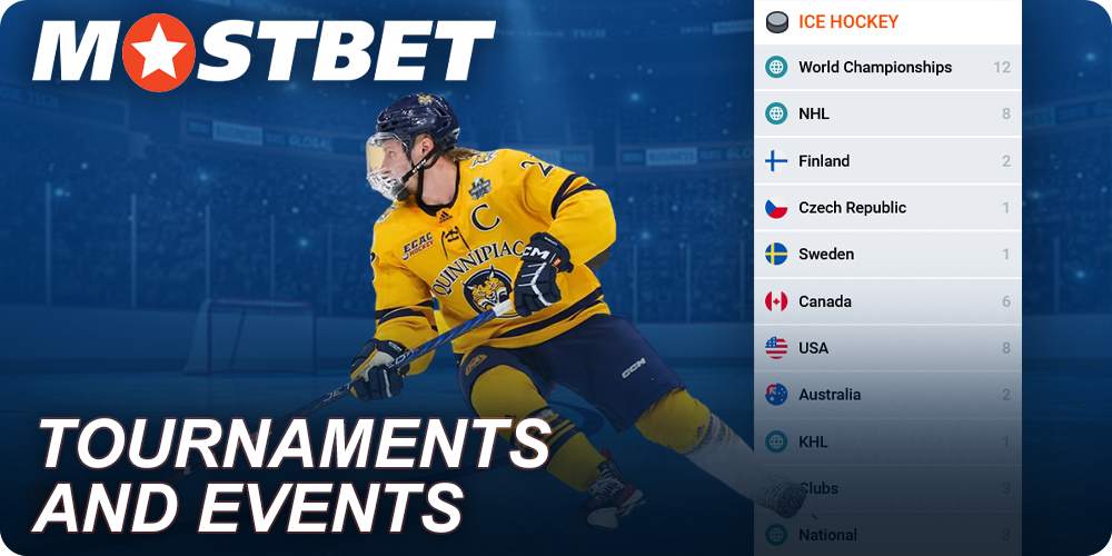 Ice Hockey Tournaments and Events at Mostbet