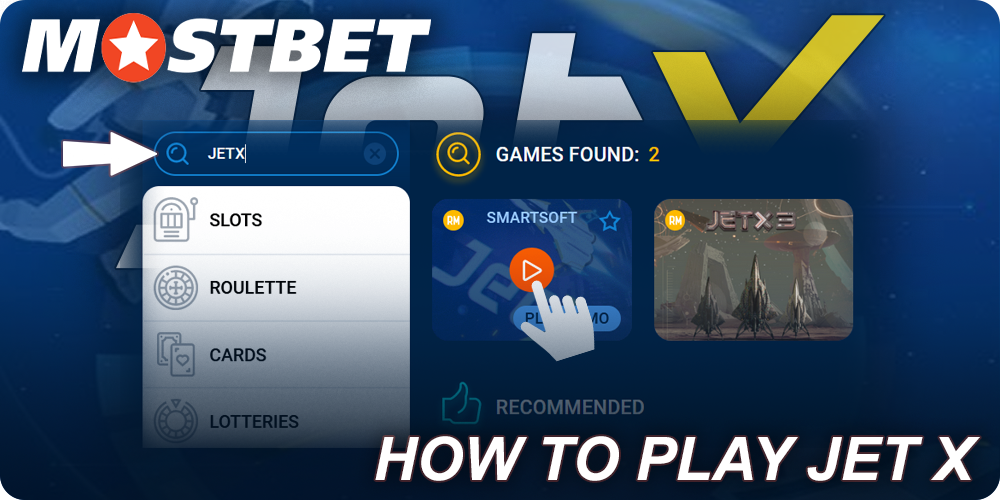 Instructions on how to play JetX at Mostbet