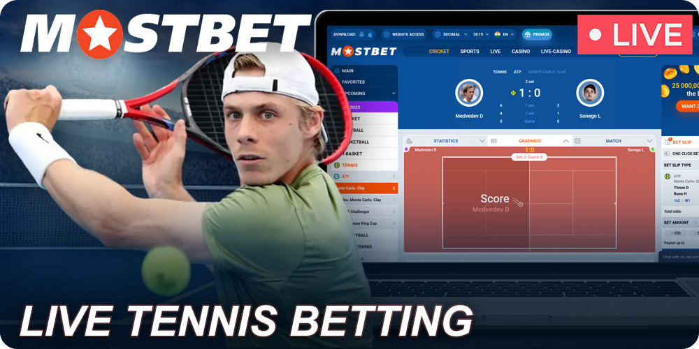 Live Tennis betting at Mostbet India
