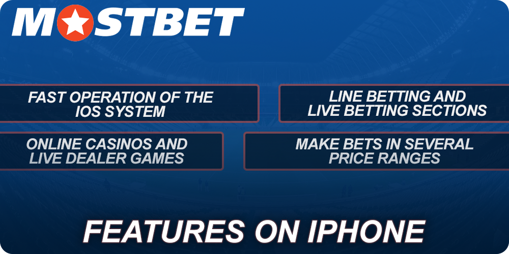 Features of Mostbet mobile app for iOS