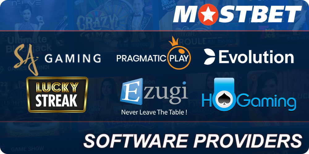 Software Providers in Mostbet Live Casino