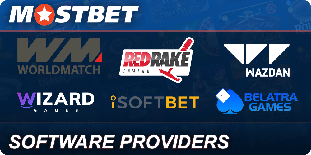 Software providers for Roulette at Mostbet Casino