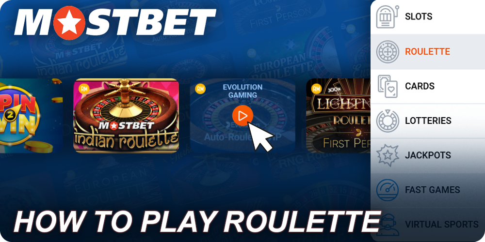 Instructions on how to play roulette at Mostbet