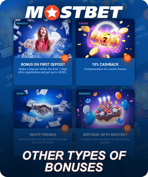 Other bonuses at Mostbet