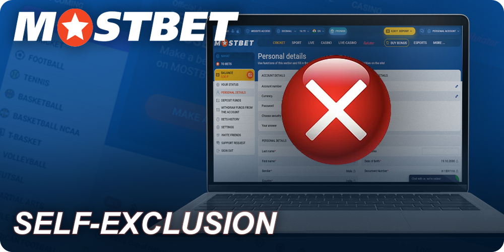 Self-exclusion at Mostbet